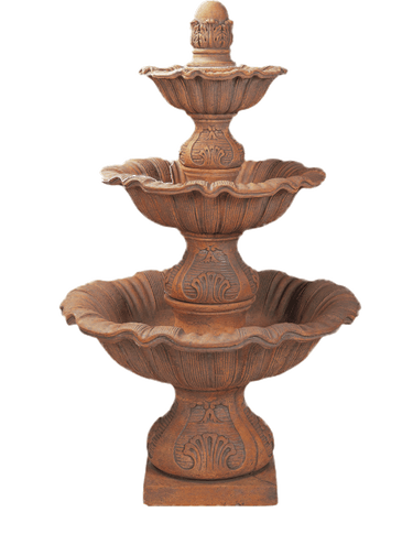 Regina Three Tier Cast Stone Outdoor Garden Fountains Fountain Tuscan